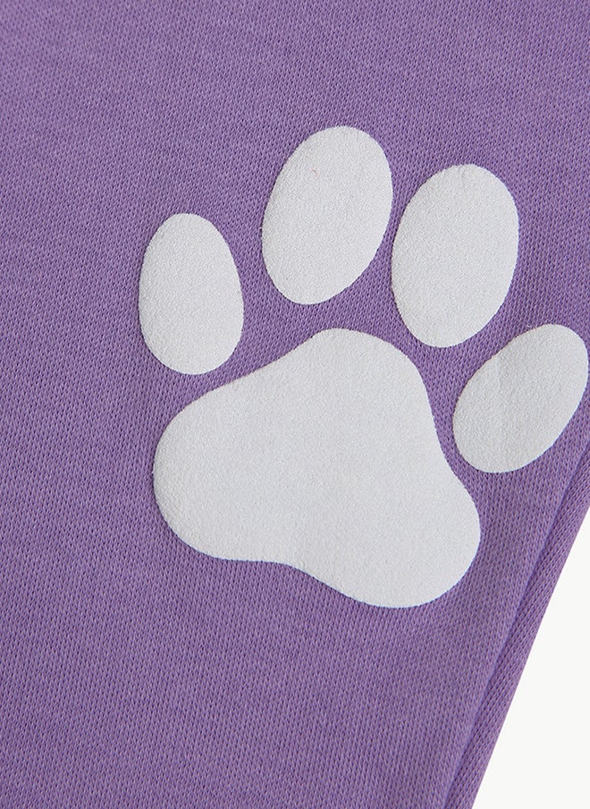 BONTOTS Infant Girls Playful Paw Printed Organic Cotton Jogger - Image 5